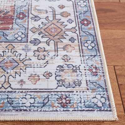 Ivory Synthetic Non-slip 8' x 10' Rectangular Area Rug
