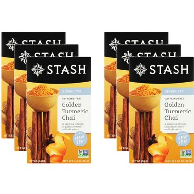 Stash Tea Golden Turmeric Chai - Case of 6 - 18bg