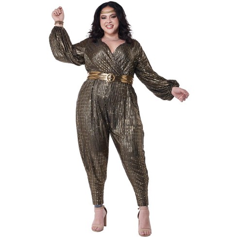 California Costumes Gold Disco Queen Plus Size Women's Costume, 3xl : Target