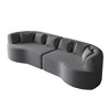 106.3" Chenille Oversized Curved Modular Sectional Sofa, 6 Pillows - 4 of 4
