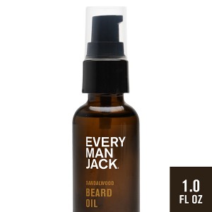 Every Man Jack Men's Moisturizing Beard Oil with Shea Butter - Sandalwood - 1 fl oz - 1 of 4