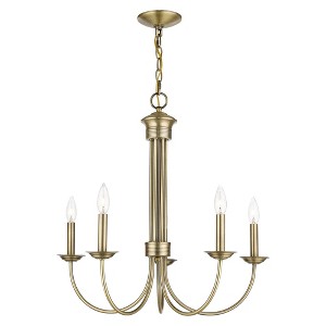 Livex Lighting Estate 5 - Light Chandelier in  Antique Brass - 1 of 4