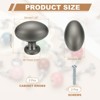 Unique Bargains Zinc Alloy Oval Dresser Cabinet Knobs 1.3" 2 Pcs - 2 of 4