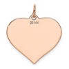Black Bow Jewelry 14k Rose Gold Heart Disc Pendant, 24mm - 3 of 4