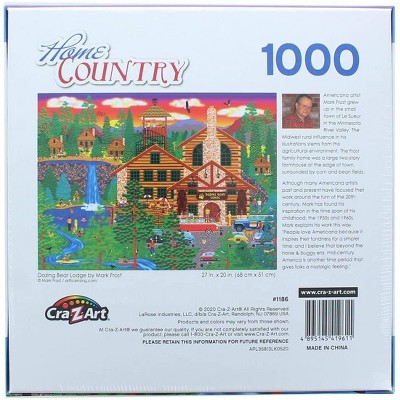 Home Country Dozing Bear Lodge 1000-Piece Jigsaw Puzzle