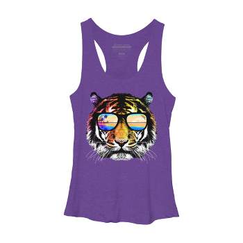 Women's Design By Humans Summer Tiger By clingcling Racerback Tank Top