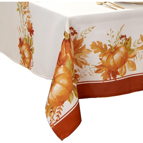 Autumn Pumpkin Grove Fall Rectangle Tablecloth - Orange/rust - 52x70 ...