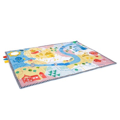 Baby Einstein Sea & City Sensory Playscape Tummy Time Activity Mat - Ultra-Plush and Jumbo, Folds for Storage