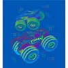 Colorful Line Art Car Adult Crew Neck Short Sleeve Tee - 2 of 2