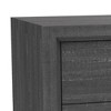 Royal Hampton Bedside Nightstand, 2 Drawers Chrome Bar Handles, Gray Wood - 2 of 4