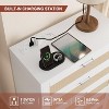 5 Drawer Rattan Dresser for Bedroom with Power Outlets - 3 of 4