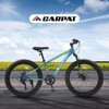 Okak 24IN Fat Tire Bike with Front Suspension, 7-Speed Mountain Bike with Disc Brake and High-Carbon Steel Frame, Trail Bike for Commuting - 3 of 4