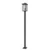 Aspen 3-Light Outdoor Post Fixture - Dimmable Seedy Glass Shade, Wet Rated, 60W, 11"x116.87" - 2 of 2