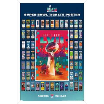 Trends International Nfl League - Super Bowl Lvii Ticket Collage Unframed  Wall Poster Print Clear Push Pins Bundle 14.725 X 22.375 : Target