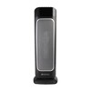 Comfort Zone CZ523RBK Portable 23 Inch Tall Widespread Adjustable Oscillating Digital Tower Personal Space Heater with Remote Control, Black - 2 of 4