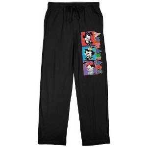 The Animaniacs Wakko Jakko and Dot Men's Black Graphic Sleep Pants - 1 of 2