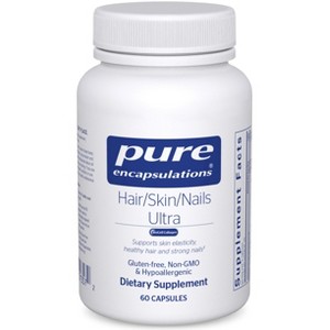 Pure Encapsulations Hair/Skin/Nails Ultra - Collagen, Anti Aging, Keratin, Antioxidants - With Biotin, Vitamin C, and More - 60 Capsules - 1 of 4