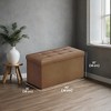 30" Storage Ottoman Bench, Ottoman with Storage, Leather Storage Bench, Hold up to 660lb for Living Room - 3 of 4