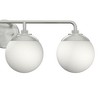 Hunter Fans 8" Hepburn Wall Light Brushed Nickel 4-Light Vanity Fixture for Modern Glam Bathroom Decor - 4 of 4