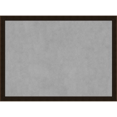 Espresso Brown Wood and Steel Framed Magnetic Board 30 x 22 in.