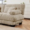 3-Seater Sectional Sofa Deep Seat Sofa Couch Chenille Soft Comfy Upholstered Sofa for Living Room, Apartment-Tanpinhause - 4 of 4