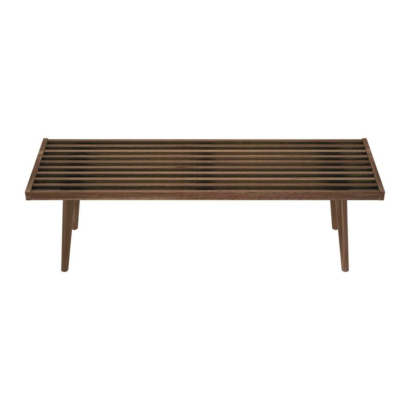 Max & Lily Entryway Bench, Wooden End of Bed Bench for Bedroom, Hallway, Porch, 56.25”, 3 of 6