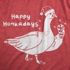 Mens Happy Honkadays T Shirt Funny Xmas Party Goose Joke Tee For Guys - Crazy Dog Men's T Shirt - 2 of 4