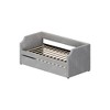 FUFU&GAGA Gray Upholstered Twin - Size Daybed with Trundle - Double - Layer Design for Space - Saving - 4 of 4
