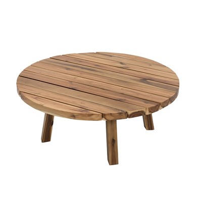 VYNXARIA 35.6x14.6" Coffee Table, Durable Solid Acacia Wood