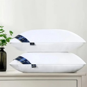 FONTOI 2 Pack Bed Pillow with Machine Washable Cover, All-Season Comfort for King Size, Perfect for Home, Hotel, Bed, White, 18"*3"*33" - 1 of 4