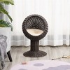 LAOTIES 27'' Rattan Wicker Elevated Cat House,Modern Indoor Pet Bed with Rotating Basket,Scratch Surface and Soft Cushion - 2 of 4