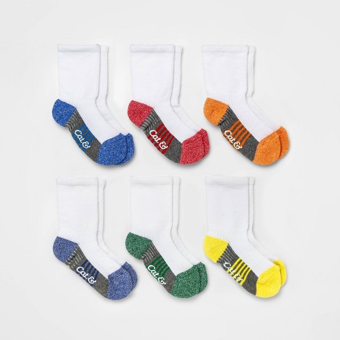 Toddler Boys' 6pk Crew Socks - Cat & Jack™ 2T-3T