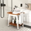 Tangkula Shower Bench Seat HIPS Shower Stool w/Handle Shower Head & Soap Holder - 2 of 4