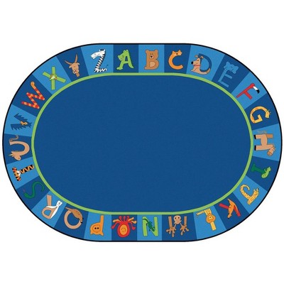 Carpets for Kids A to Z Animal Educational Rugs, Oval