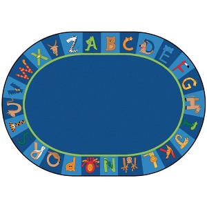 Carpets for Kids A to Z Animal Educational Rugs, Oval - 1 of 4