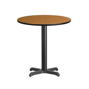 Flash Furniture 24'' Round Natural Laminate Table Top with 22'' x 22'' Table Height Base - 1 of 2