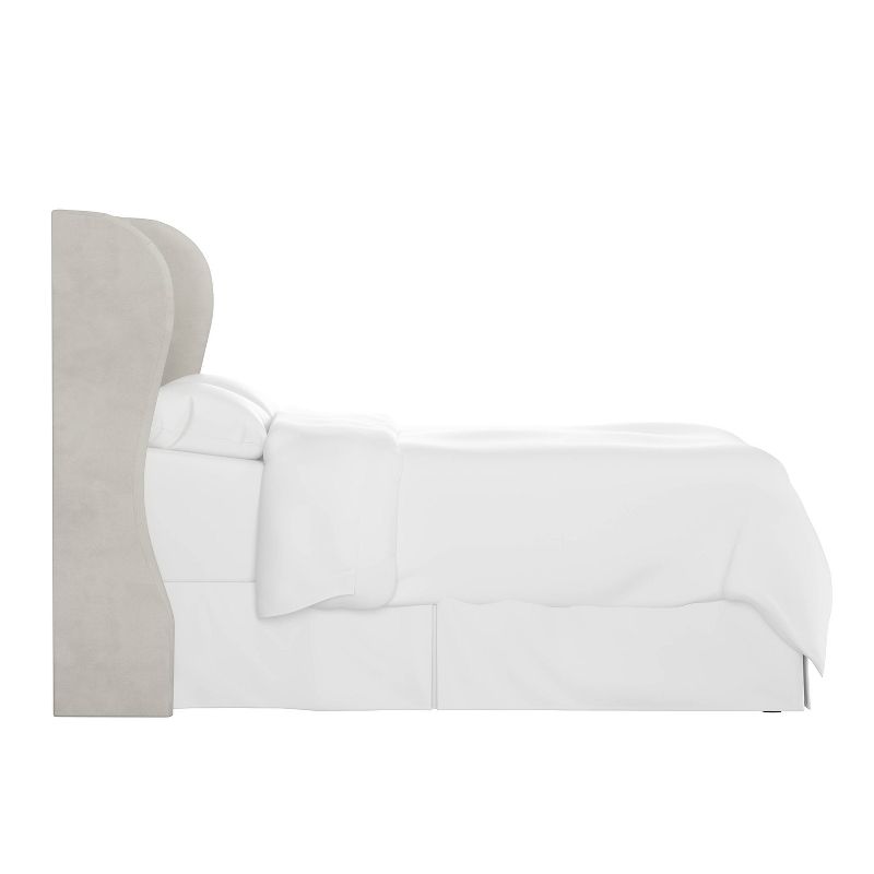 Skyline Furniture Tufted Velvet Upholstered Wingback Headboard, 4 of 10