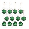 NAYSAYE Party Decoration and Accessories Glass Christmas Ball Ornaments Set of 12 for Holiday Party Decorations, Green, 2.8"*2.8"*3" - 2 of 4