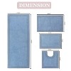 Home Weavers Luxury Collection 100% Cotton Tufted Bathroom Rug Set, Non-Slip Latex Bath Rug Set - 3 of 4