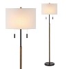 61" Maude Rustic Farmhouse Iron Candlestick Floor Lamp with Linen Shade (Includes LED Light Bulb) - JONATHAN Y - 2 of 4