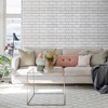 Vintage 3D White Brick Wallpaper Peel & Stick Waterproof Self Adhesive Vinyl Waterproof Wall Paper(Covers 36 Sq.ft.) - 2 of 4