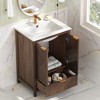 ACEPANO 24.25 in. W Modern Bathroom Vanity with Sink Assembly, One Drawer & Ample Storage Space-Brown - 4 of 4