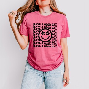 Simply Sage Market Have a Good Day Star Smiley Face Short Sleeve Tee - 1 of 4