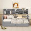 KIGFTSOD Daybed with Bedside Shelf and Two Drawers - 2 of 4