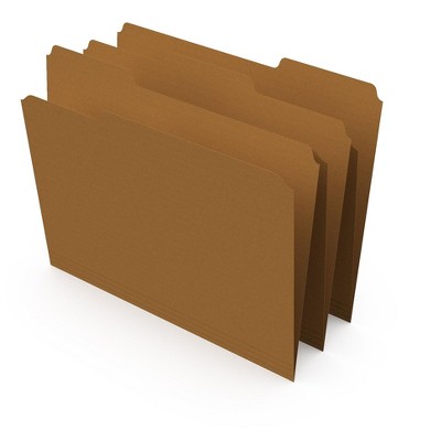 HITOUCH BUSINESS SERVICES File Folders 1/3 Cut Letter Size Kraft 100/Box TR509315/509315