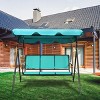 Tangkula Outdoor Swing Canopy Patio Swing Chair 3 Person Canopy Hammock Blue - 4 of 4