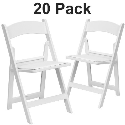 Flash Furniture Hercules Folding Chair - Black Resin - 20 Pack 800LB Weight Capacity Comfortable Event Chair - Light Weight Folding Chair