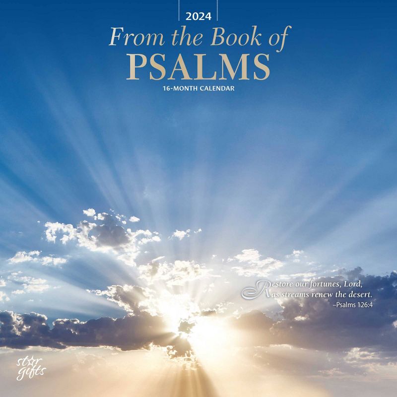 StarGifts 2024 Wall Calendar 12&#34;x12&#34; From the Book of Psalms, 1 of 5