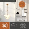 VAXCEL Burnett 3-Light 15.75 in. Wide Muted Brass Mid-Century Modern Cone Pendant with White Opal Tiffany Glass Shade, Adjustable Height - 4 of 4