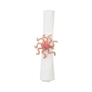 C&F Home Beaded Coral Octopus Napkin Ring Set of 6 - 1 of 2